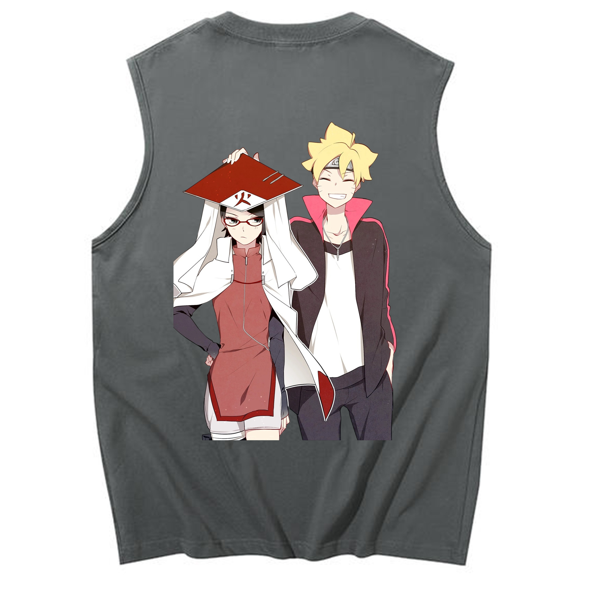 （画像用） NARUTO -ナルト- うちは サラダ Uchiha Sarada コットン100％タンクトップ（背面プリント）